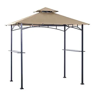 Grill Shelter Replacement Canopy Roof ONLY FIT for Gazebo Model L-GZ238PST-11 (Beige)