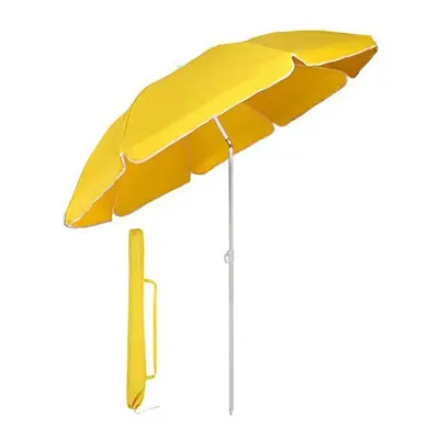 Sekey 1.6m Beach Umbrella with Cover, Portable Tilting Garden Parasol Umbrella, Garden Umbrella 