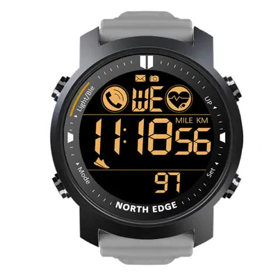 (Black) Smart Watch Waterproof 50M Sport Pedometer Stopwatch Heart Rate