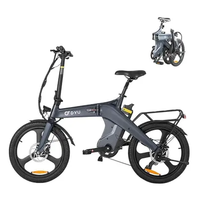 DYU T1 Electric Bike, 20'' Foldable E-Bike Pedal Assist, Smart Electric Bicycle Torque Sensor, 3