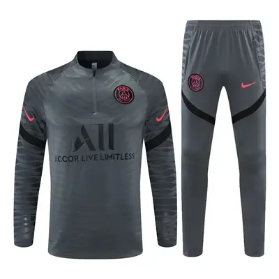 (M) PSG Football Training Suit Player Edition Long Sleeve Tracksuit Dark Gray