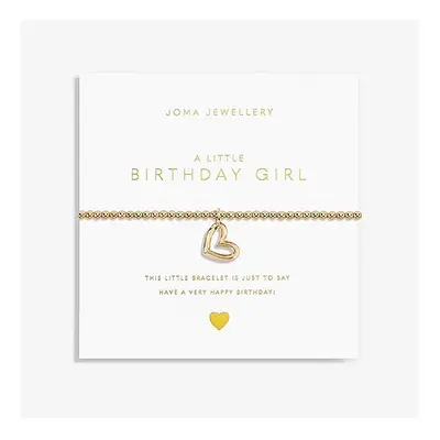 Joma Jewellery A Little Gold BIRTHDAY GIRL Bracelet | 17.5cm Stretch Adjustable Wrist Stacking B