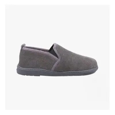 (UK 11) Hush Puppies ARNOLD Mens Suede Slippers Grey