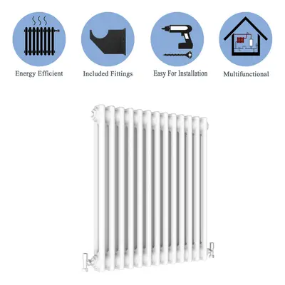 (White, 600*605mm) Cast Iron Style Radiators