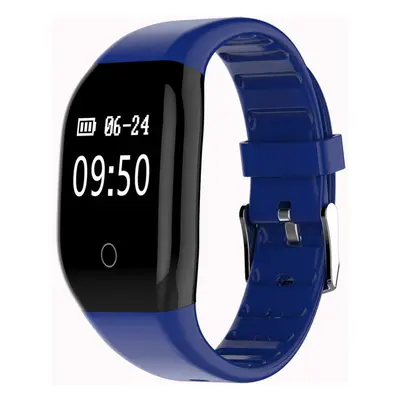 (Dark Blue) Heart Rate Sleep Monitor IP67 Waterproof Smart Watch Bracelet Pedometer