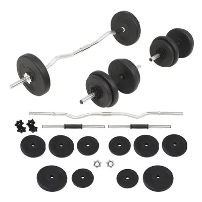 VidaXL Barbell & Dumbbell 30kg Weight Training Set