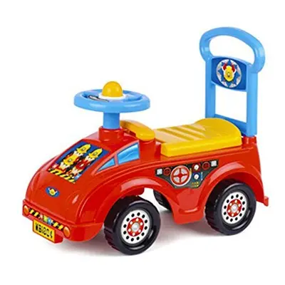 Push Along Smart Ride On Car Fire Engine Truck Walker Toy With Under Seat Storage