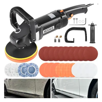 Car Polisher W Car Polisher and Buffer, Variable Speeds, RPM, Car Buffer Polisher with Pieces 6"