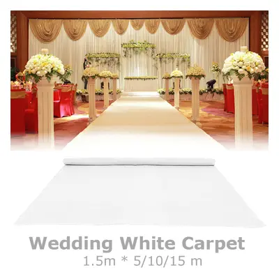 10m White Carpet Runner Wedding Party Aisle Floor Mat Exhibition Festival Roll