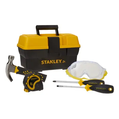 Stanley Jr. - Tool Box and pcs Set of Tools, Tool Set Ages 5+ (TBS001-05-SY), Mixed