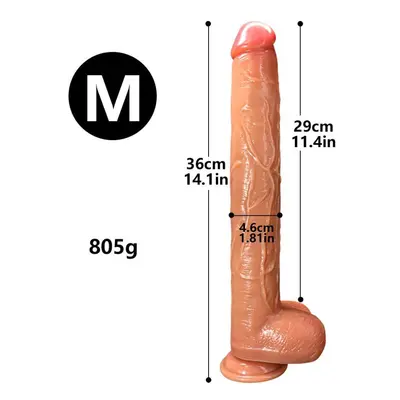 (M) Giant Super Soft Super Long Dildo Anal Plug Female Dildo Female Manual Masturbator Adult Sex