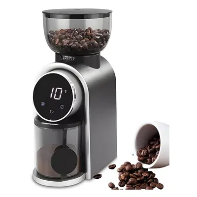 (black, EU Plug) Conical Burr Coffee Bean Grinder For Espresso / French Press / Turkish Coffee M