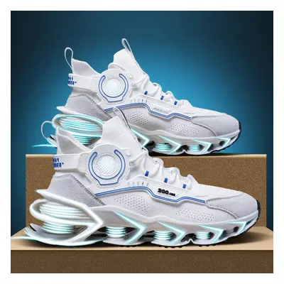 (white, 44) Men&apos;s Shoes Basketball Sneakers Spring Fall Blade Running Shoes High Top Shoes 