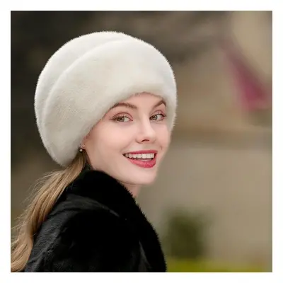 (as the picture, Mï¼56-58cmï¼) Mink Hats Elegant Ladies Hats Whole Mink Fur Hats Real Fur Hats