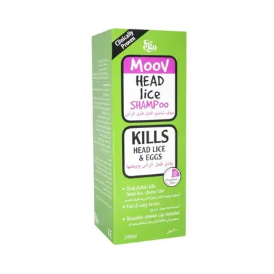 Ego Moov Head Lice Shampoo 200ml, Dual Action Kills Head Lice & Cleans Hair