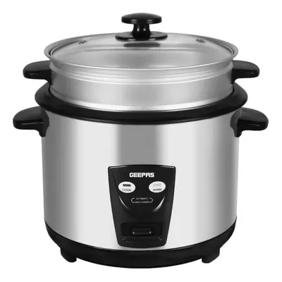 GEEPAS 2.8L Rice Cooker with Steamer | Keep Warm Function