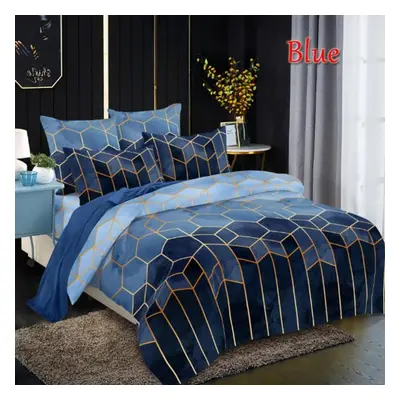 (blue, US Twin(173x228)) Duvet Cover Set Colors Soft Microfiber Bed Set With Zipper Closure Size