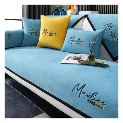 (sky blue, 90x240cm 1pcs) Maita Sofa Cover Universal Slipcovers Chenille Couch Cover Cushion Mod