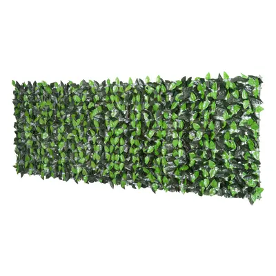 Outsunny Artificial Leaf Hedge Screen Privacy Fence Panel for Garden 3Mx1M