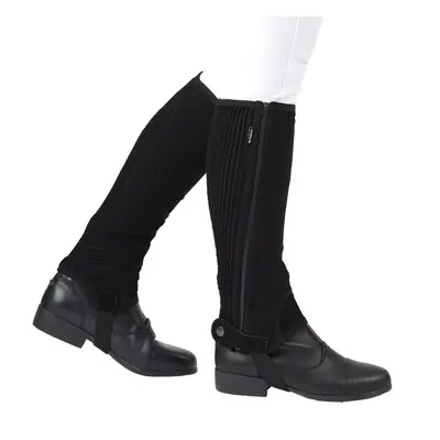 (Black, Adults X-Large Standard Calf) Dublin Adults Easy-Care Half Chaps