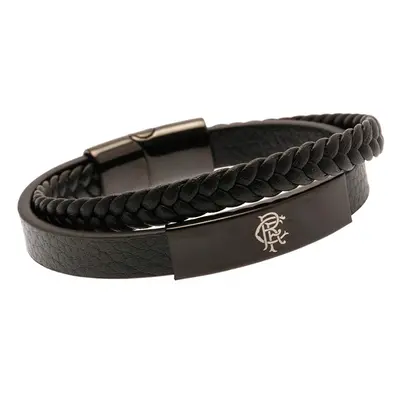 Rangers Black Leather Bracelet