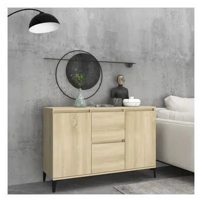 vidaXL Sideboard Sonoma Oak Chipboard Book Storage Cabinet Standing Shelf Home