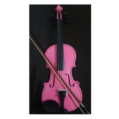 (1/4, Pink) Violin full maple spruce with bow rosin