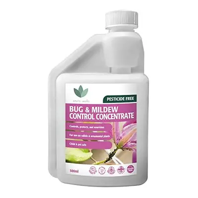 Enviro Works - Bug and Mildew Control - 500ml Super Concentrate - Pesticide Free - Safe to use a