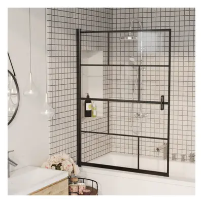 vidaXL Shower Enclosure ESG Black Bathroom Shower Cabin Cabinet Cubicle Screen