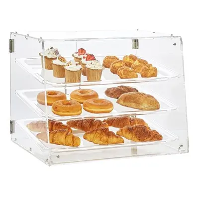 Vevor YKLMBZSJYKL3LWCW3V0 20.7 x 14.2 x 16.3 in. Pastry Display Case 3-Tier Commercial Counterto