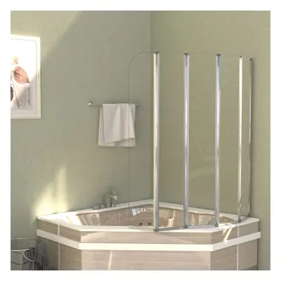 Bath Enclosure 120x140 cm Tempered Glass Transparent