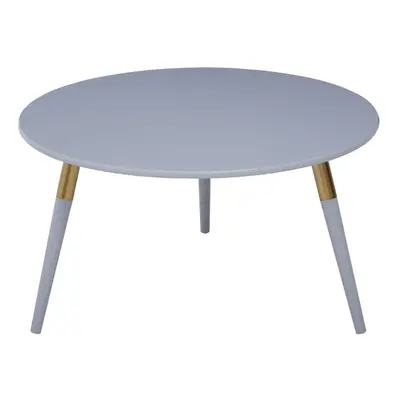 Light Grey Coffee Table, Triangular Large End Table, Long Lasting Round Top Coffee Table for Ind