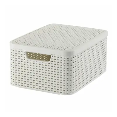 Curver Storage Box with Lid Style 18L Creamy White Household Storage Box