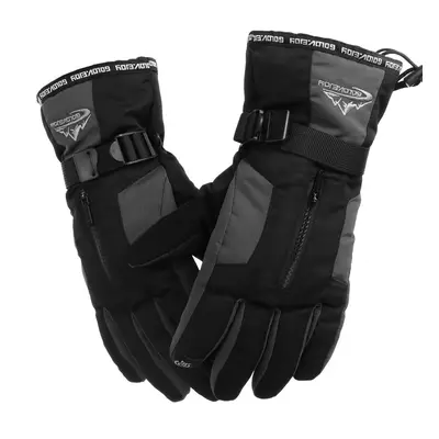 (Gray, XL) Winter Waterproof Touch Screen Bike Glove Snowboard Cycling Thermal Gloves