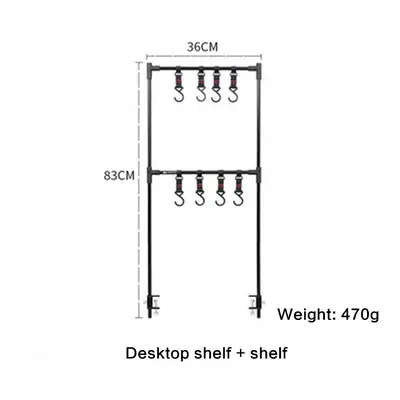 (set4) Outdoor Folding Shelves Camping Desktop Shelves Camping Tableware Storage Rack