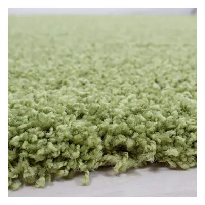 (Green, 160cm x 230cm) Abaseen Shaggy Non Shed Thick Fluffy Rug