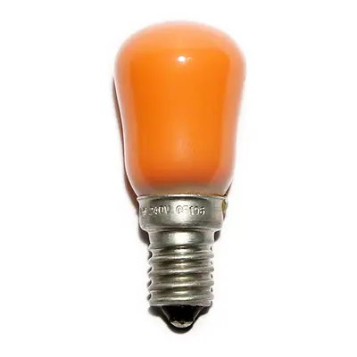 2 x Crompton 15watt Amber Incandlescent Pygmy Bulb SES E14 Small Screw Cap Sign Lamp Dimmable