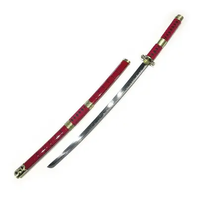 One Piece Zoro Sandai Kitetsu Metal Red Katana Sword