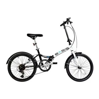 Basis Compact Folding Commuter Bicycle 20" Wheel Speed Black/White