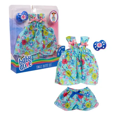 Baby Alive Single Outfit Set for Baby Dolls Doll Sold Separately Teal and Floral Print Blouse an