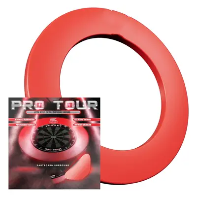 (Pro Tour Red) VALE Dartboard Surround (Red/Black/Vale) | Dartboard Wall Protection Ring, Outer 