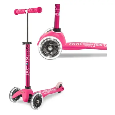 Mini Micro Led Deluxe Light Up Scooter Pink Years Tilt And Lean Toddler Girls Childrens Wheel Mi