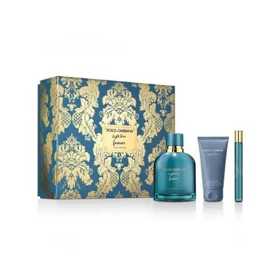 Dolce & Gabnna Light Blue Forever Pcs Set For Men: 3.3 Eau De Parfum + 1.6 After Shave Balm + 0.