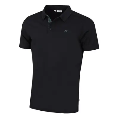 (M, Black) Calvin Klein Mens Campus Camo Soft Feel Golf Polo Shirt