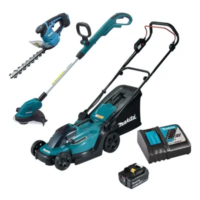 Makita DLM330RT 18v LXT Lawn Mower 33cm 1x5ah Battery DUR181Z Trimmer DUM111ZX