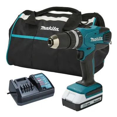 Makita HP457DW 18v Lithium Cordless Combi Hammer Drill + Battery Charger + Bag