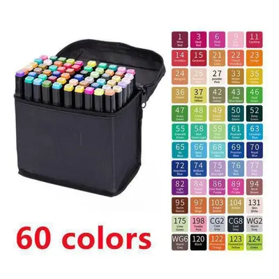 (60 colors) 60/80/120 Color Markers Manga Sketching Markers Dual Brush Alcohol Felt Pen Art Scho