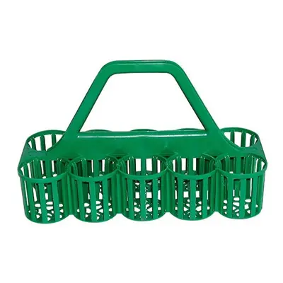 Green Plastic Basket Bottle Carrier Holder with compartments