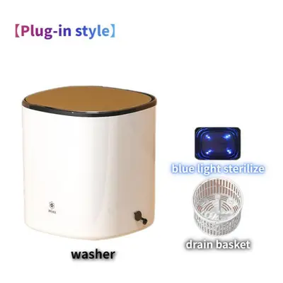 (white, ãPlug-in styleãA3) New Portable Mini Washing Machine Household Ultrasonic Ozon Clean