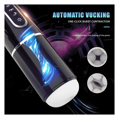 Men&apos;s Automatic Masturbation Device Sucking Vibration Real Pussy Blowjob Device No Noise Ma